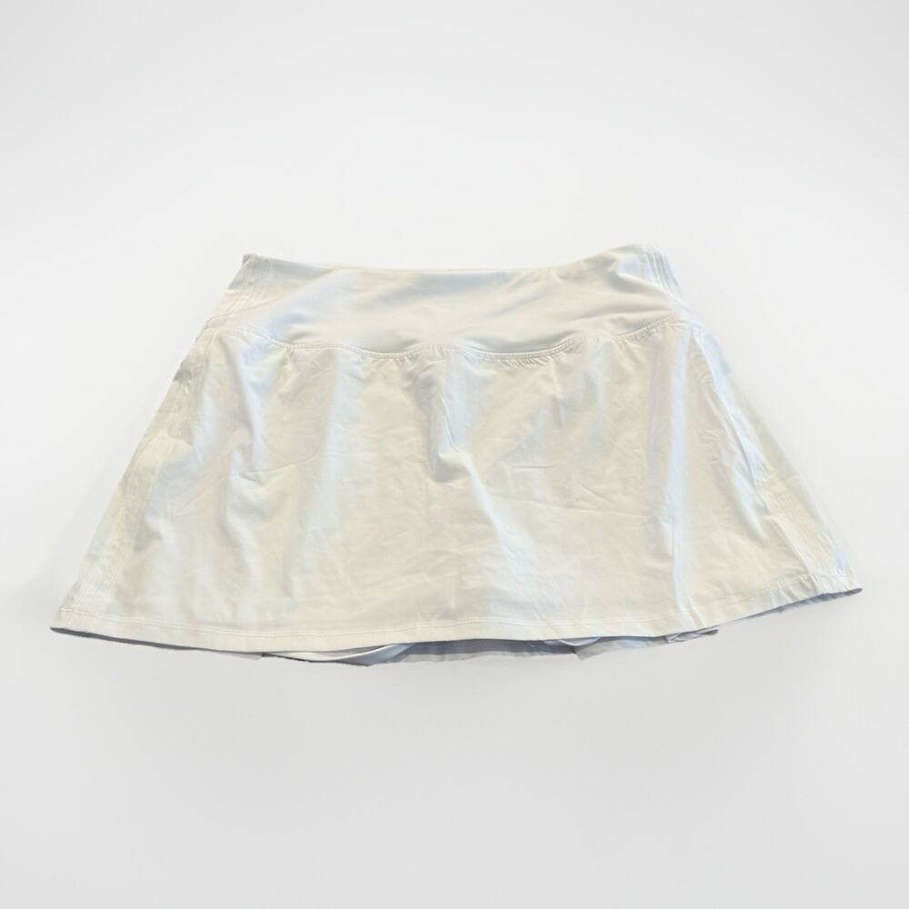90 Degree by Reflex Womens White Athletic Shorts Skirt Skort Size L NWT $58